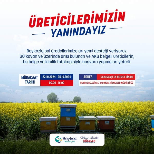 Beykoz Belediyesi’nden Arıcılığa Destek